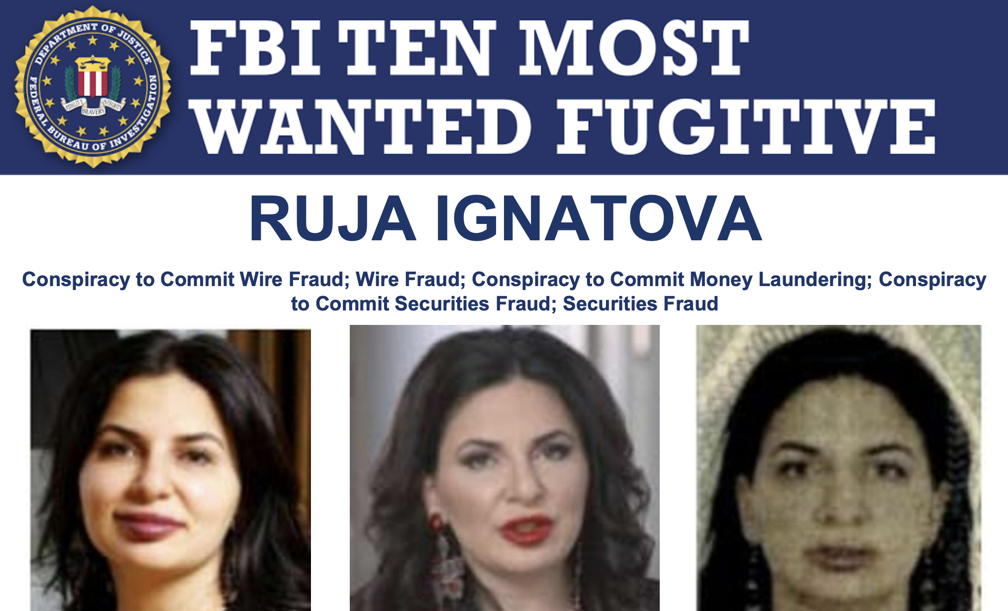 'Cryptoqueen' Now on FBI's List of 10 Most-Wanted Fugitives — $100,000 Reward Offered
