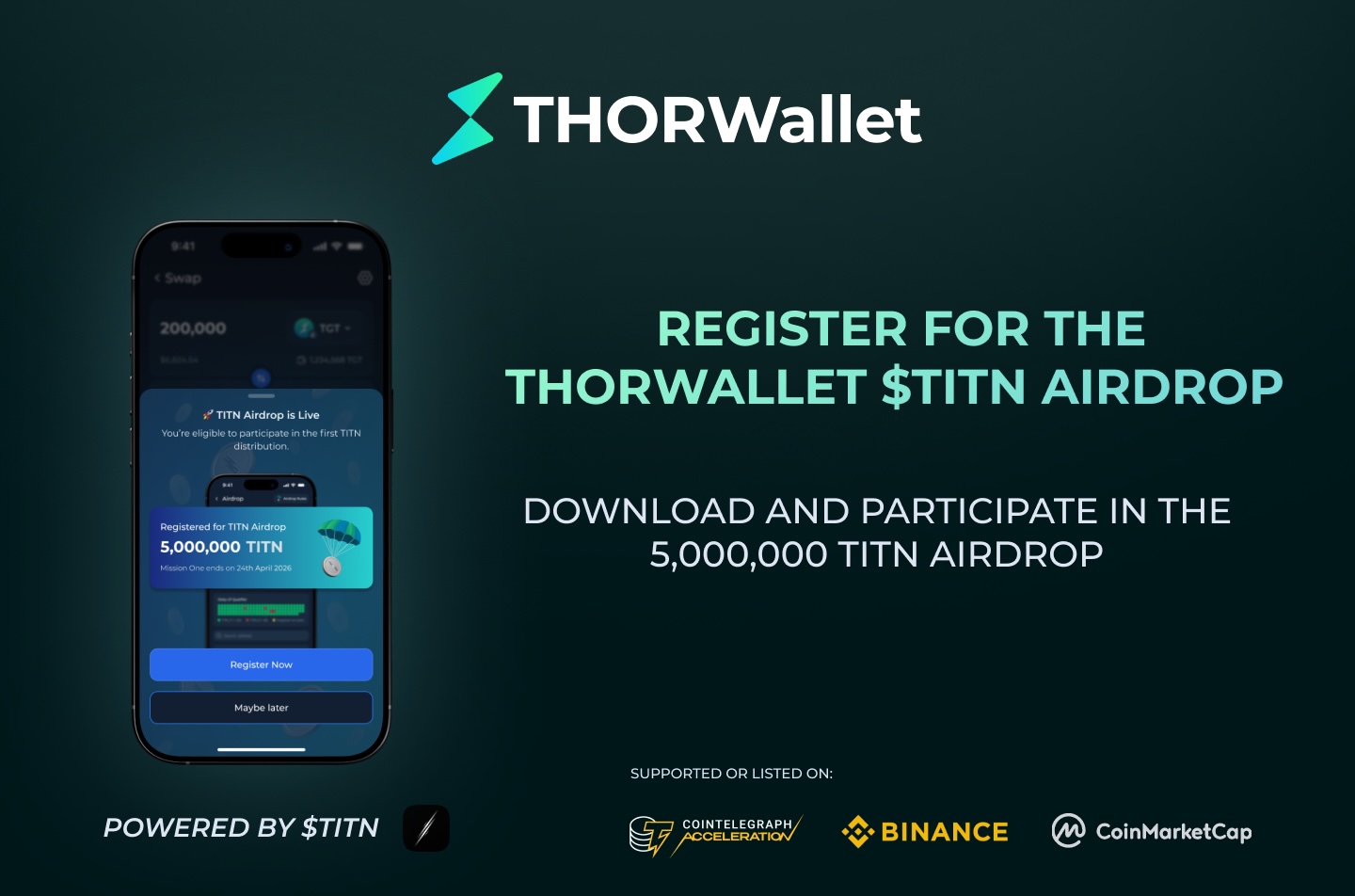 THORWallet Launches Innovative 5,000,000 TITN Airdrop