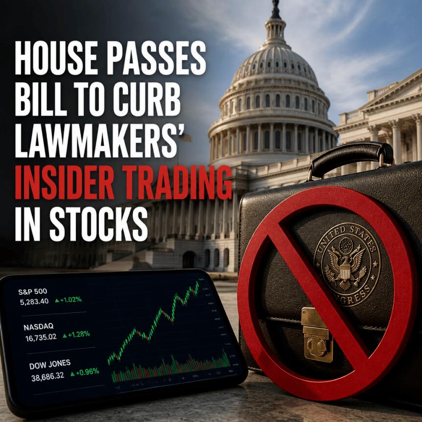 House Passes Bill to Curb Lawmakers’ Insider Trading in Stocks